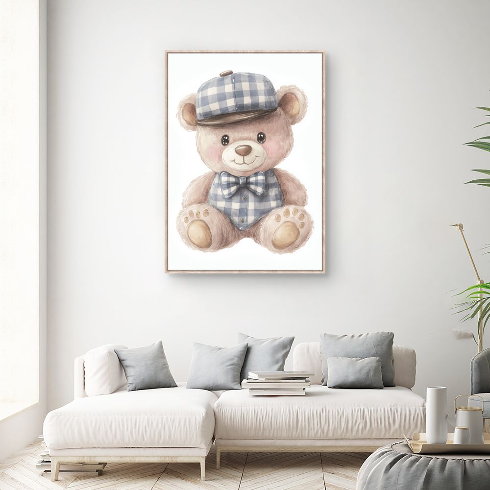 Tableau imprimé pour enfants 'Ours en peluche'