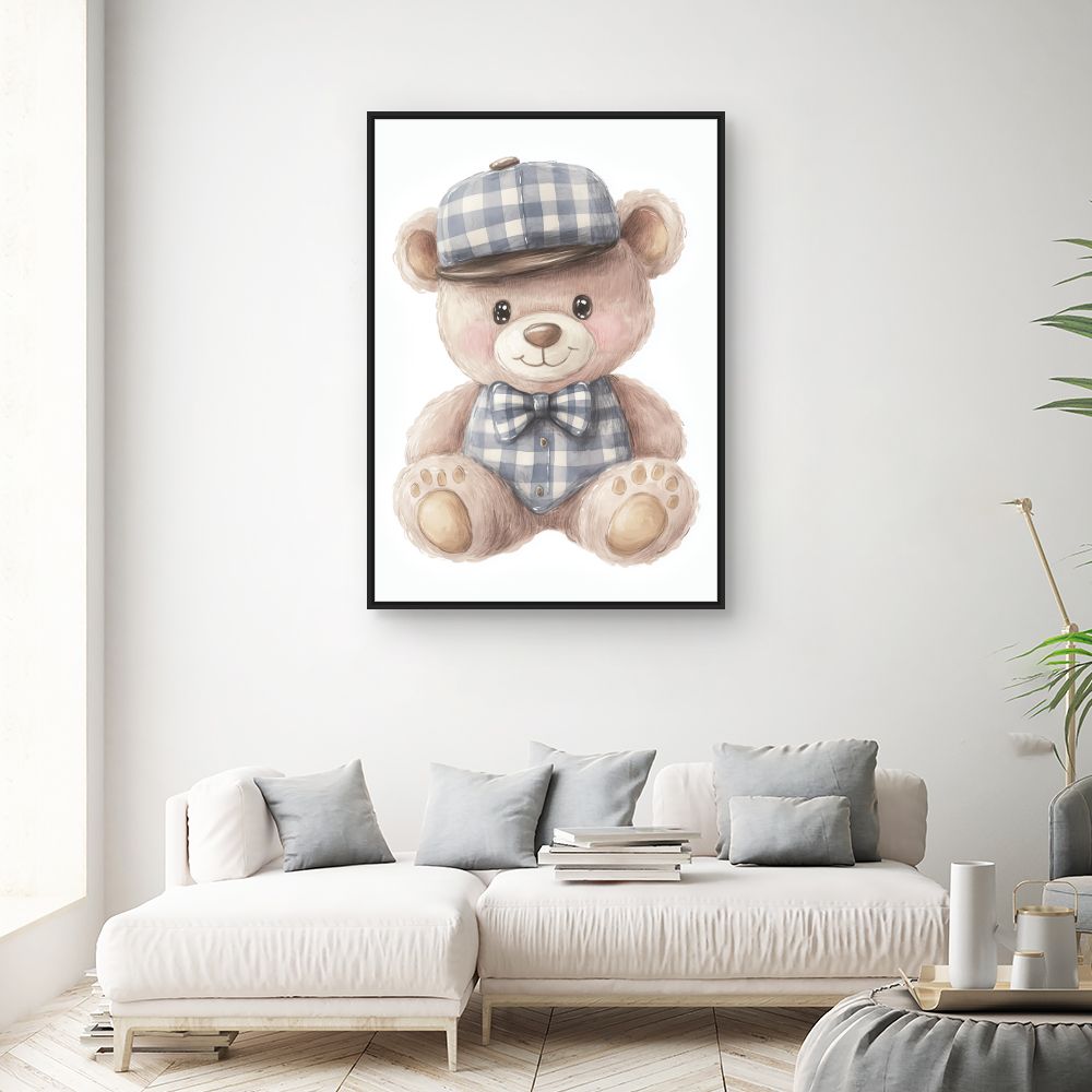Tableau imprimé pour enfants 'Ours en peluche'