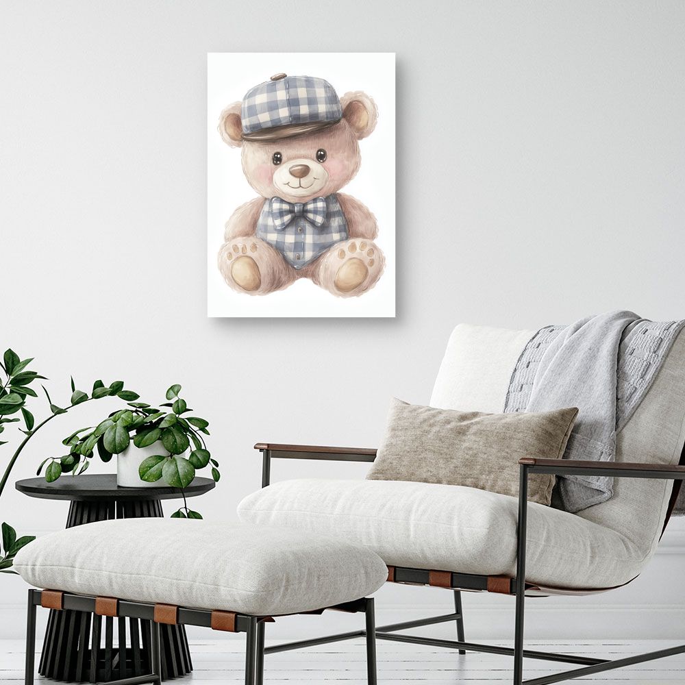 Tableau imprimé pour enfants 'Ours en peluche'