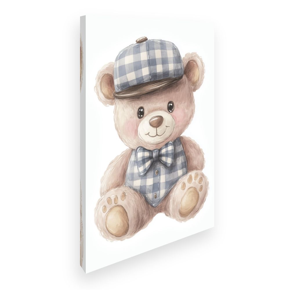 Tableau imprimé pour enfants 'Ours en peluche'