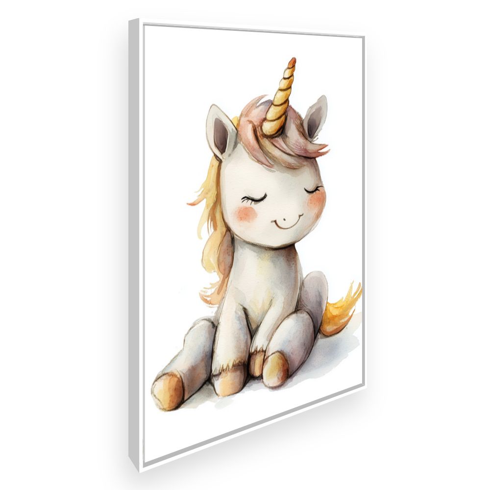 Tableau imprimé pour enfants 'Licorne adorable'