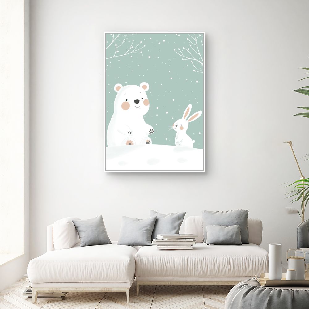 Tableau imprimé pour enfants 'Duo adorable'