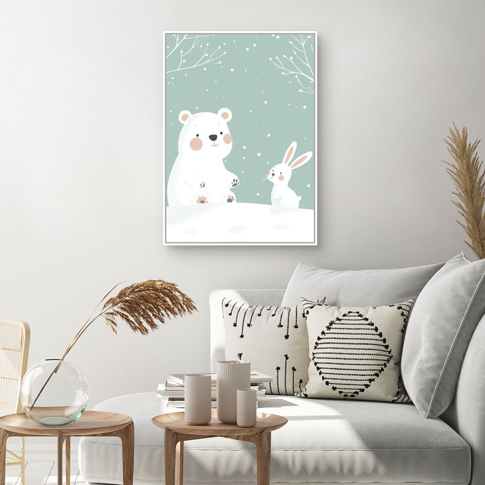 Tableau imprimé pour enfants 'Duo adorable'