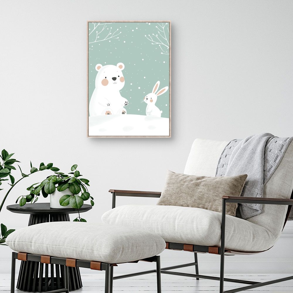 Tableau imprimé pour enfants 'Duo adorable'