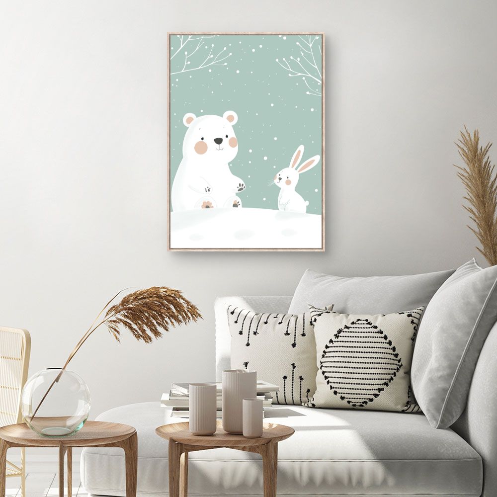 Tableau imprimé pour enfants 'Duo adorable'