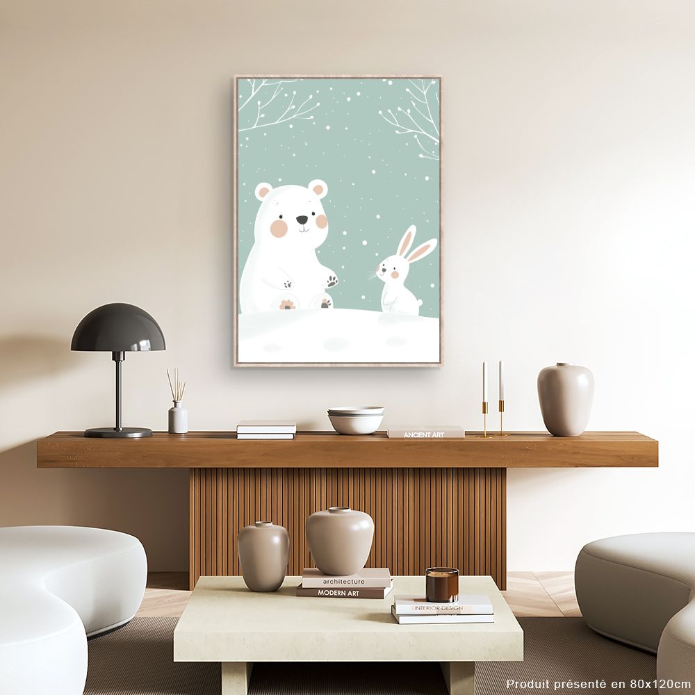 Tableau imprimé pour enfants 'Duo adorable'