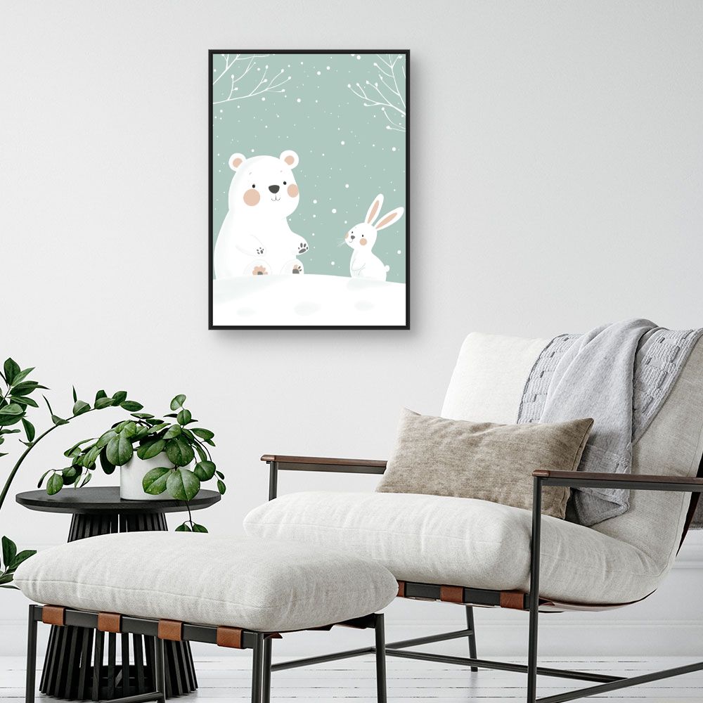 Tableau imprimé pour enfants 'Duo adorable'