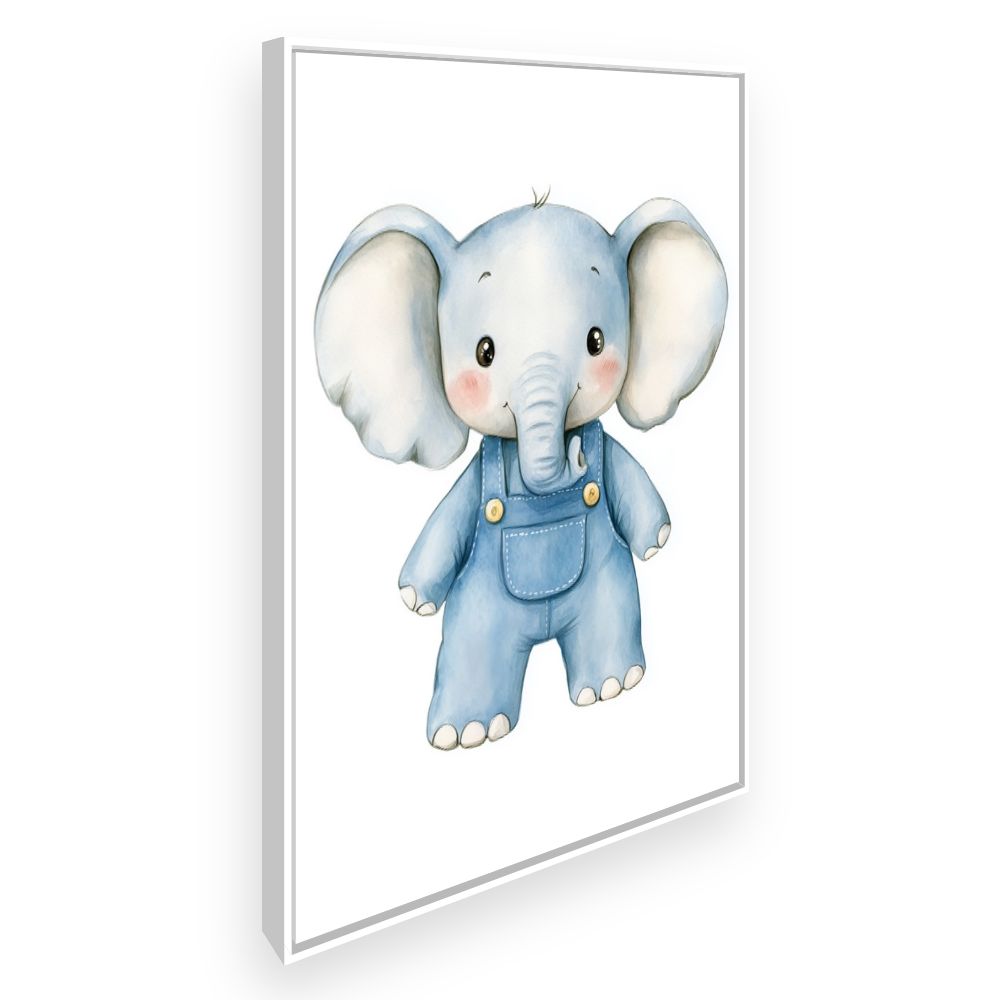 Tableau imprimé pour enfants 'Éléphant adorable'