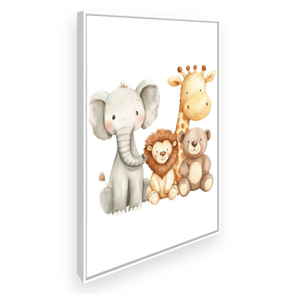 Tableau imprimé pour enfants 'Animaux adorables'