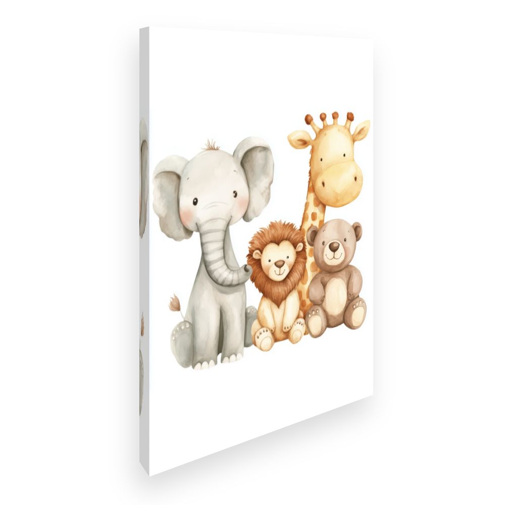 Tableau imprimé pour enfants 'Animaux adorables'