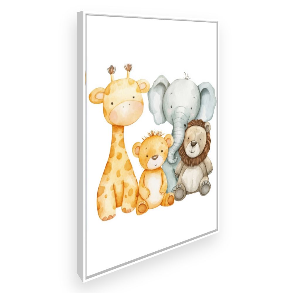 Tableau imprimé pour enfants 'Animaux adorables'