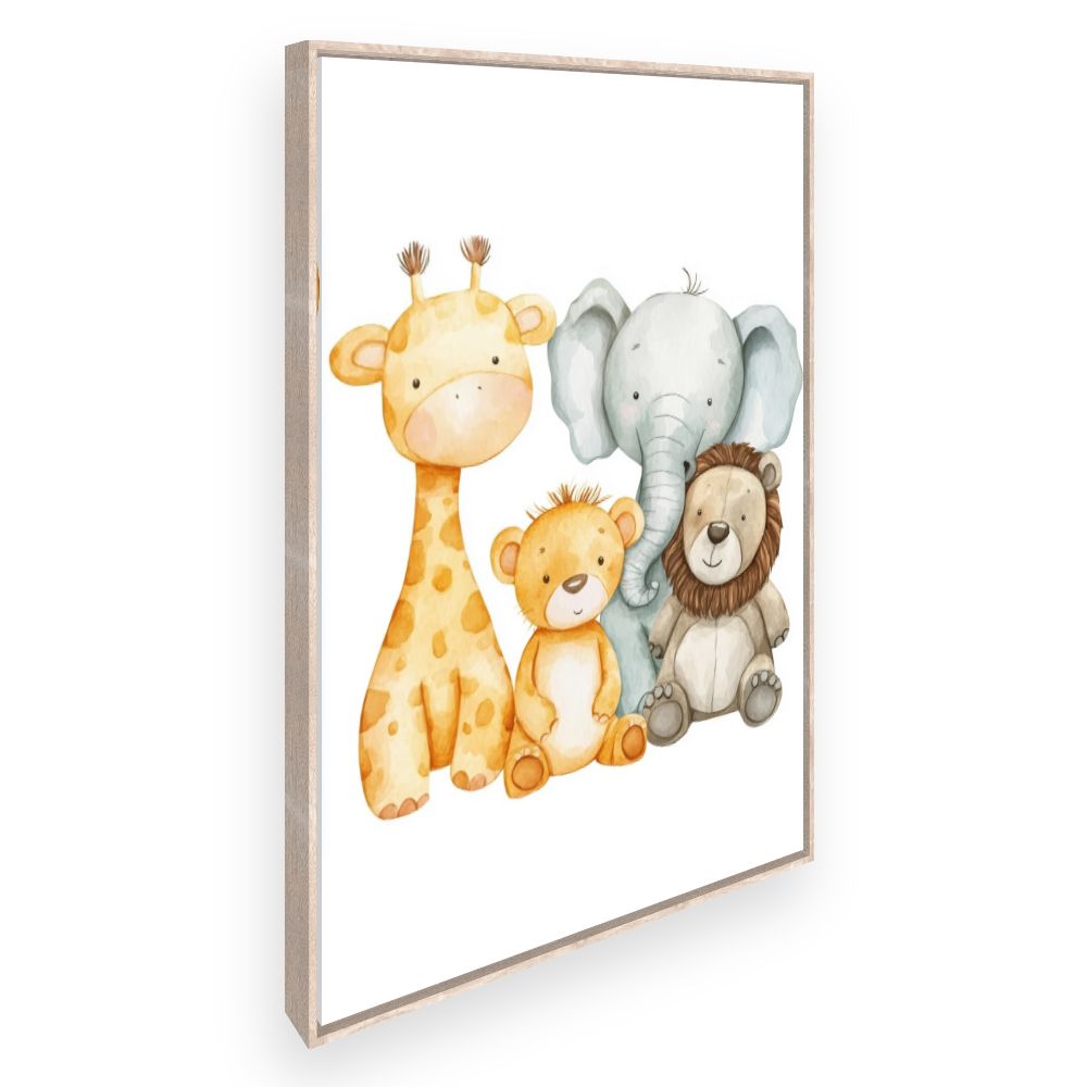 Tableau imprimé pour enfants 'Animaux adorables'