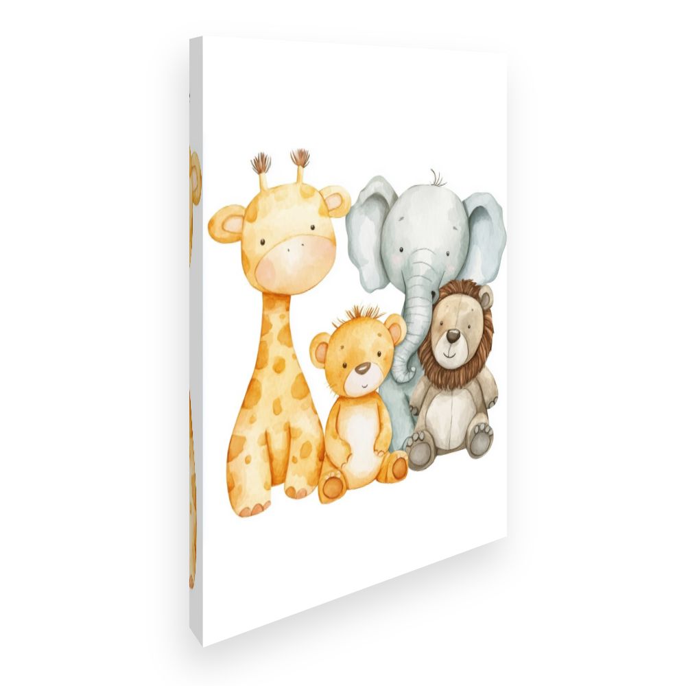 Tableau imprimé pour enfants 'Animaux adorables'