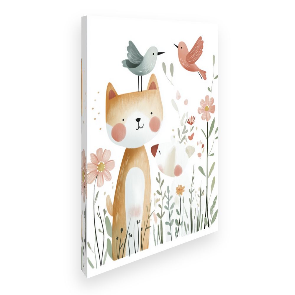 Tableau imprimé pour enfants 'Animaux adorables'