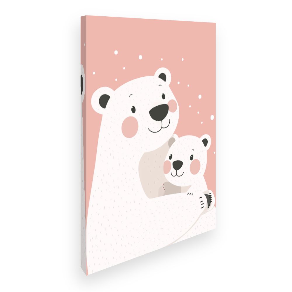 Tableau imprimé pour enfants 'Ours adorables'