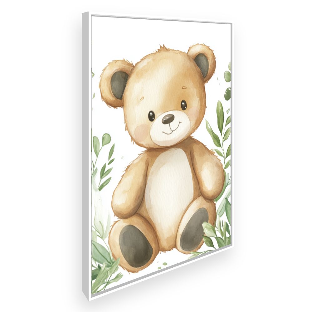 Tableau imprimé pour enfants 'Ours mignon nature'