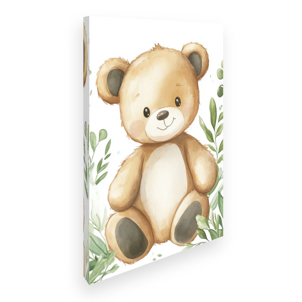 Tableau imprimé pour enfants 'Ours mignon nature'