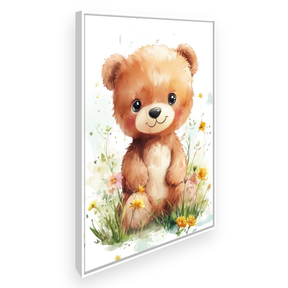 Tableau imprimé pour enfants 'Ourson adorable'