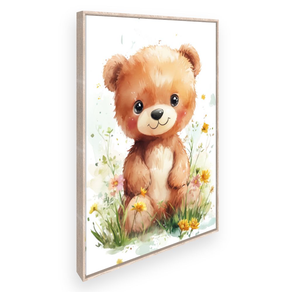 Tableau imprimé pour enfants 'Ourson adorable'