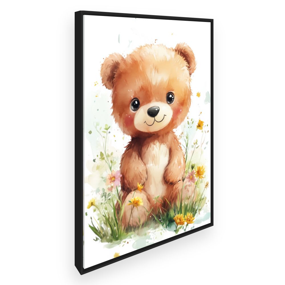 Tableau imprimé pour enfants 'Ourson adorable'