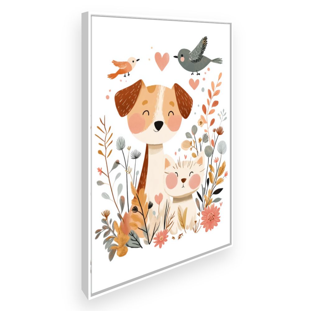Tableau imprimé pour enfants 'Animaux charmants'