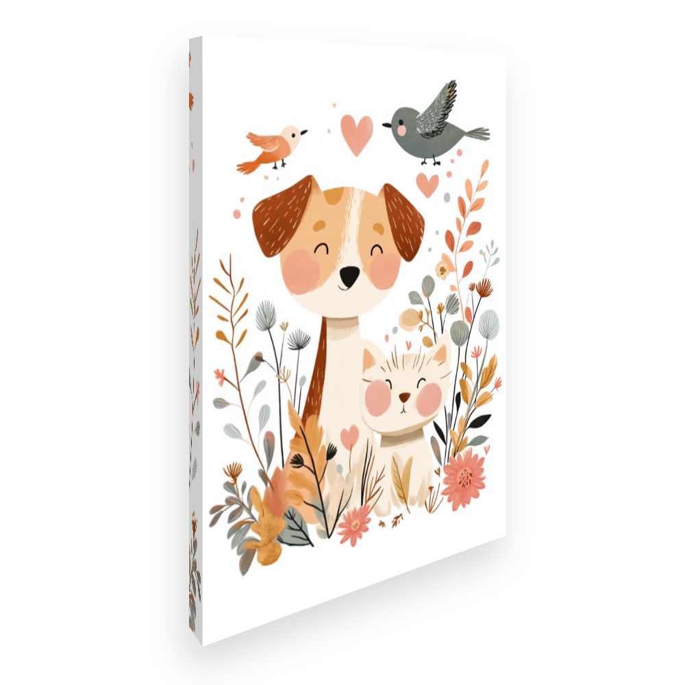 Tableau imprimé pour enfants 'Animaux charmants'