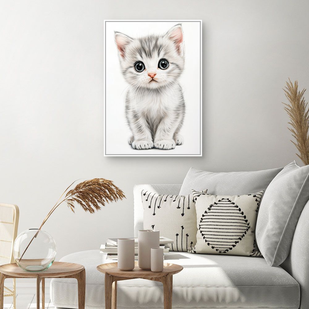 Tableau imprimé pour enfants 'Chaton adorable'