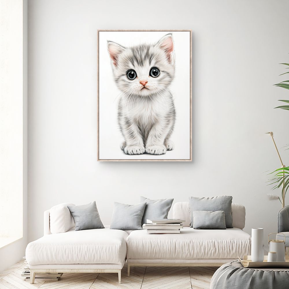 Tableau imprimé pour enfants 'Chaton adorable'