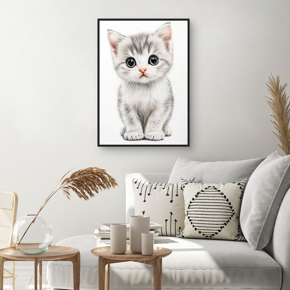 Tableau imprimé pour enfants 'Chaton adorable'