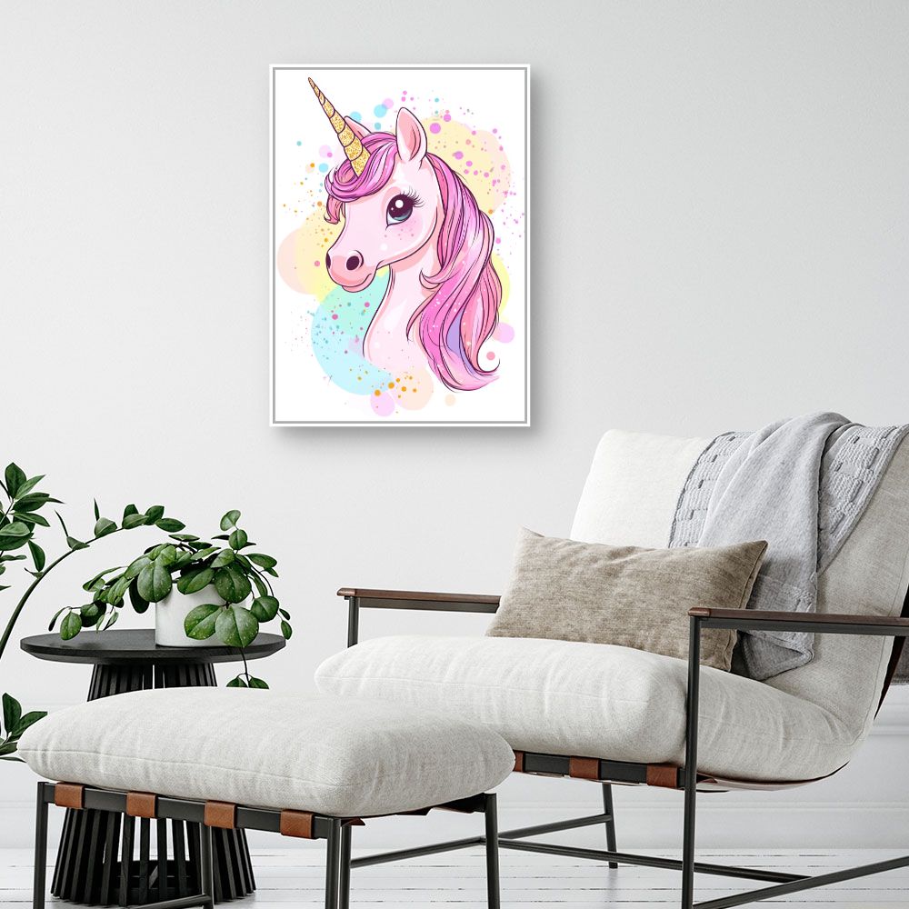 Tableau imprimé pour enfants 'Licorne magique'