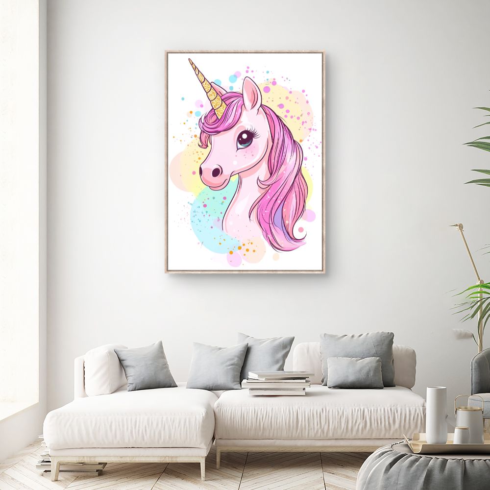 Tableau imprimé pour enfants 'Licorne magique'