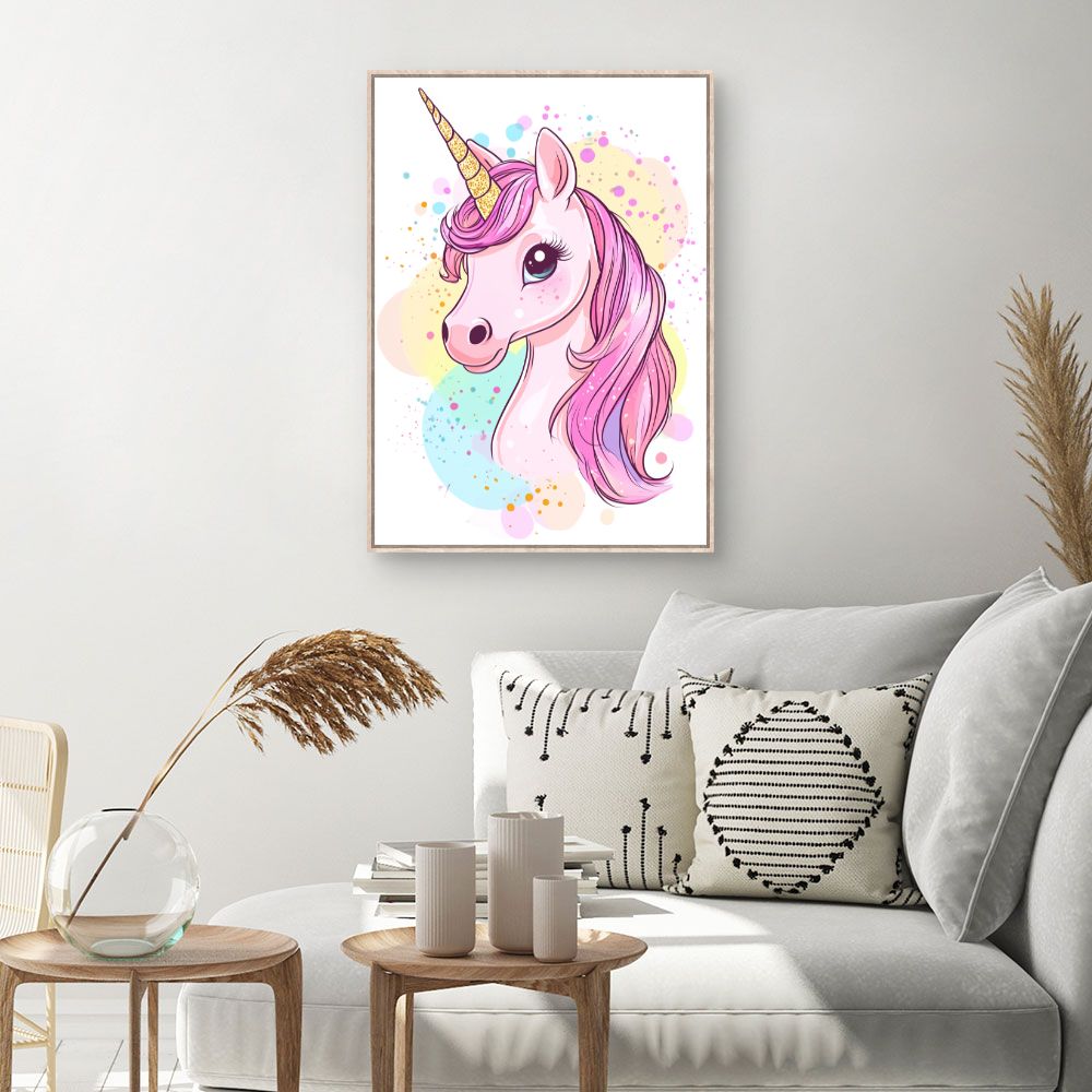 Tableau imprimé pour enfants 'Licorne magique'