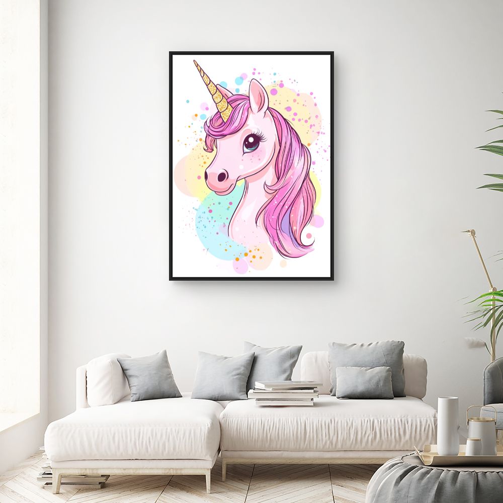Tableau imprimé pour enfants 'Licorne magique'