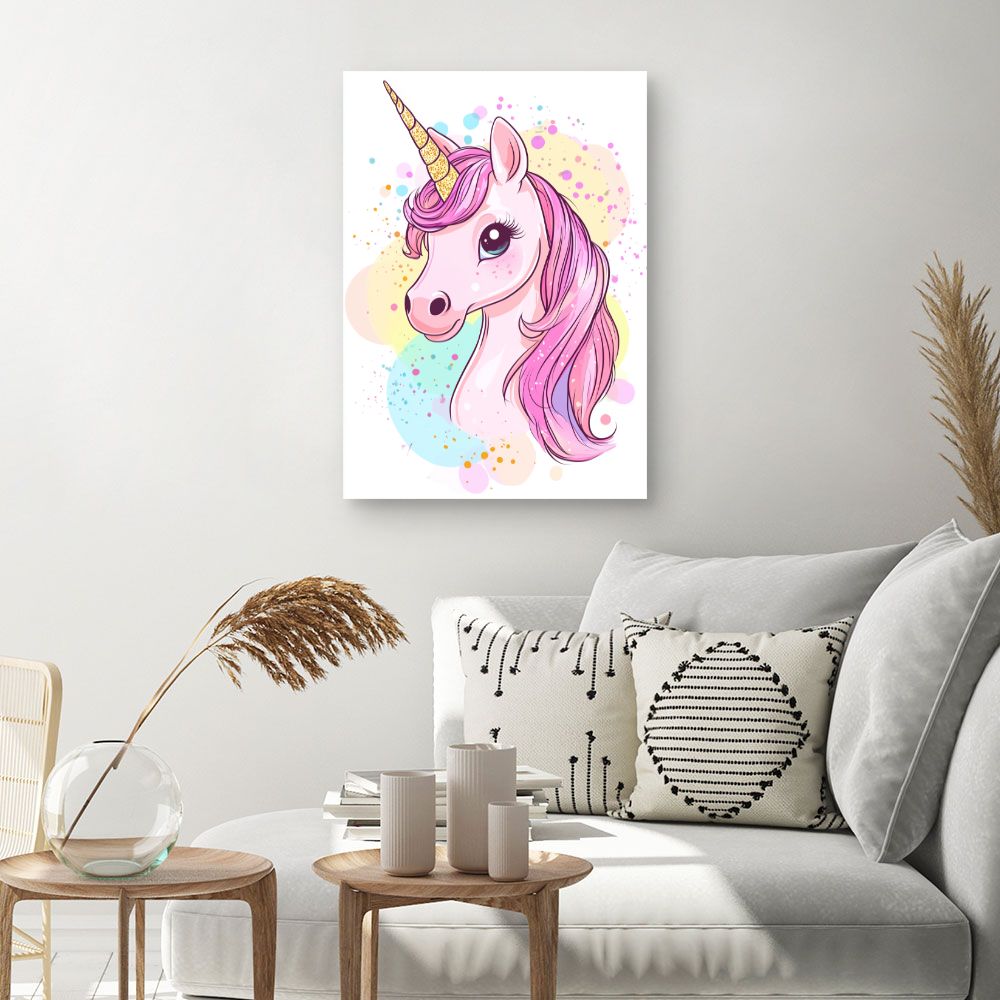 Tableau imprimé pour enfants 'Licorne magique'