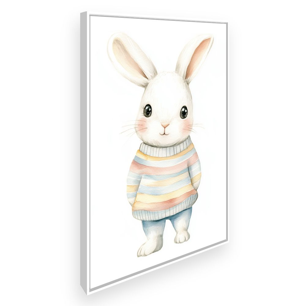 Tableau imprimé pour enfants 'Lapin adorable'