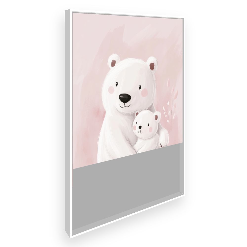 Tableau imprimé pour enfants 'Ours câlins'