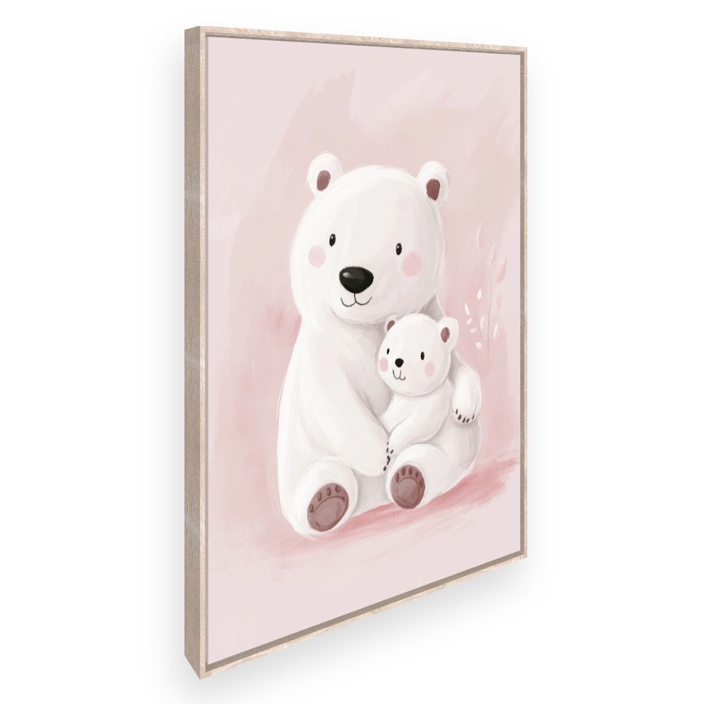 Tableau imprimé pour enfants 'Ours câlins'