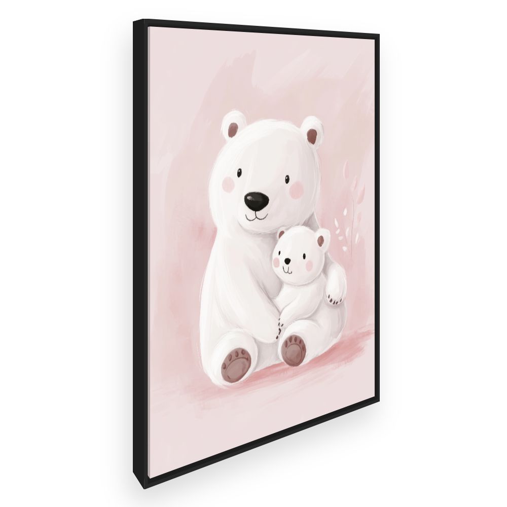 Tableau imprimé pour enfants 'Ours câlins'