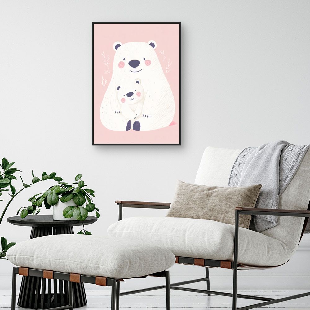 Tableau 'Duo d'ours câlins'