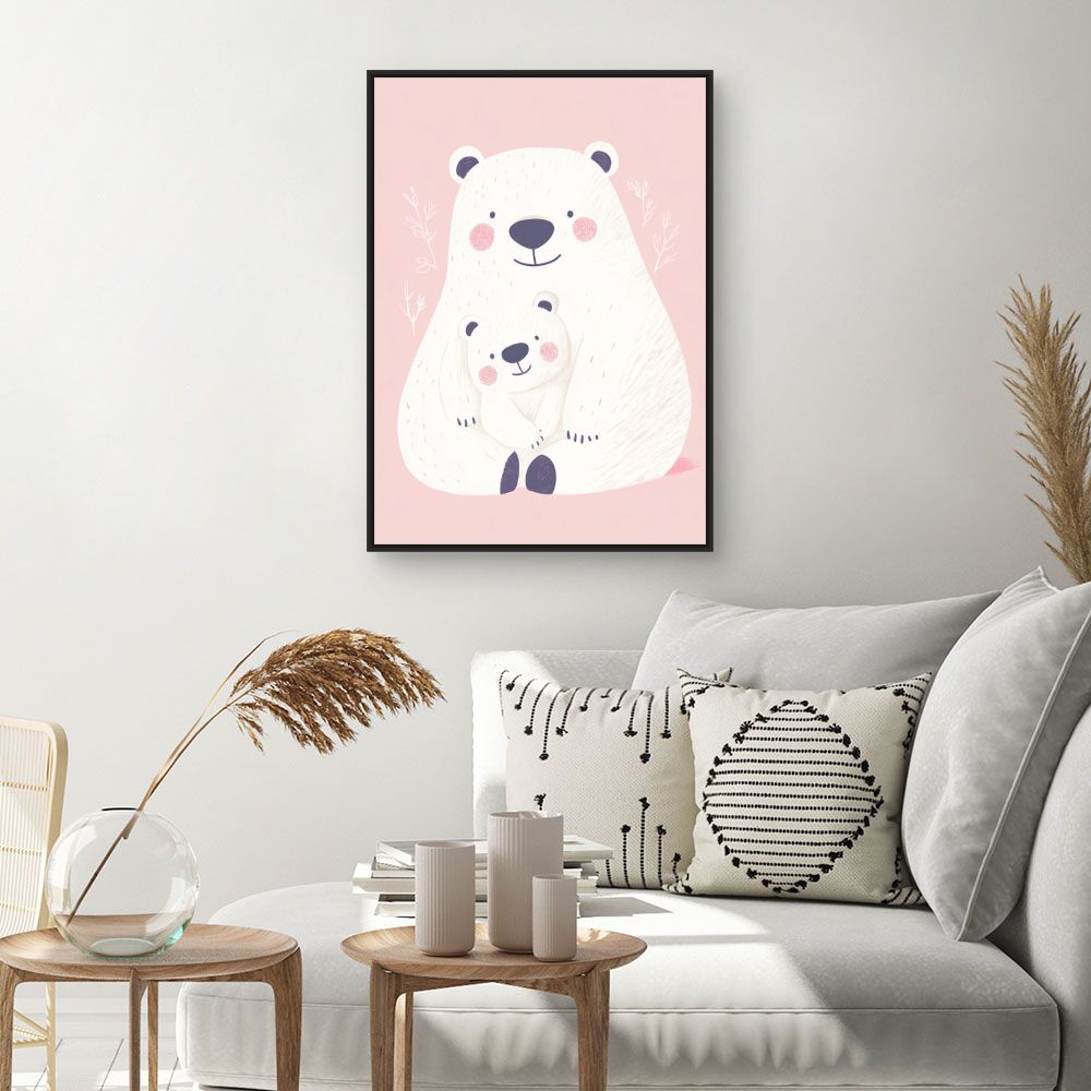 Tableau 'Duo d'ours câlins'