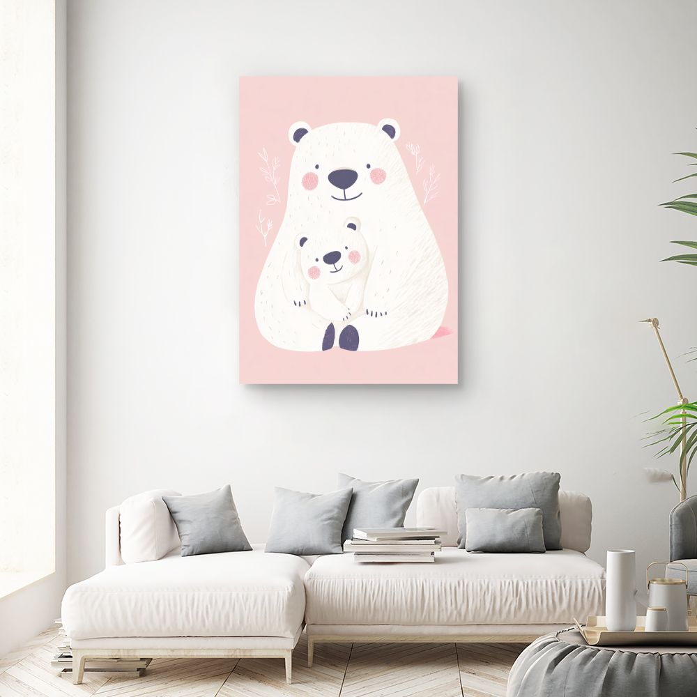 Tableau 'Duo d'ours câlins'