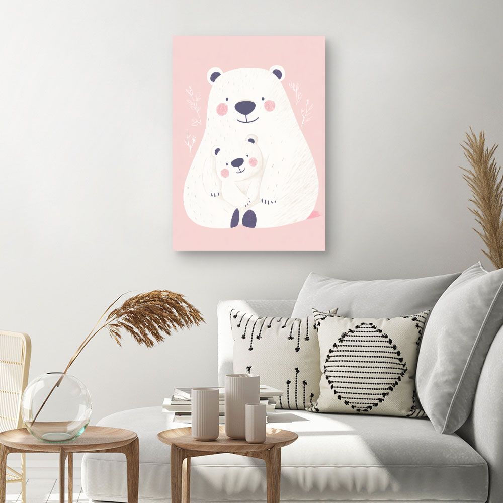 Tableau 'Duo d'ours câlins'