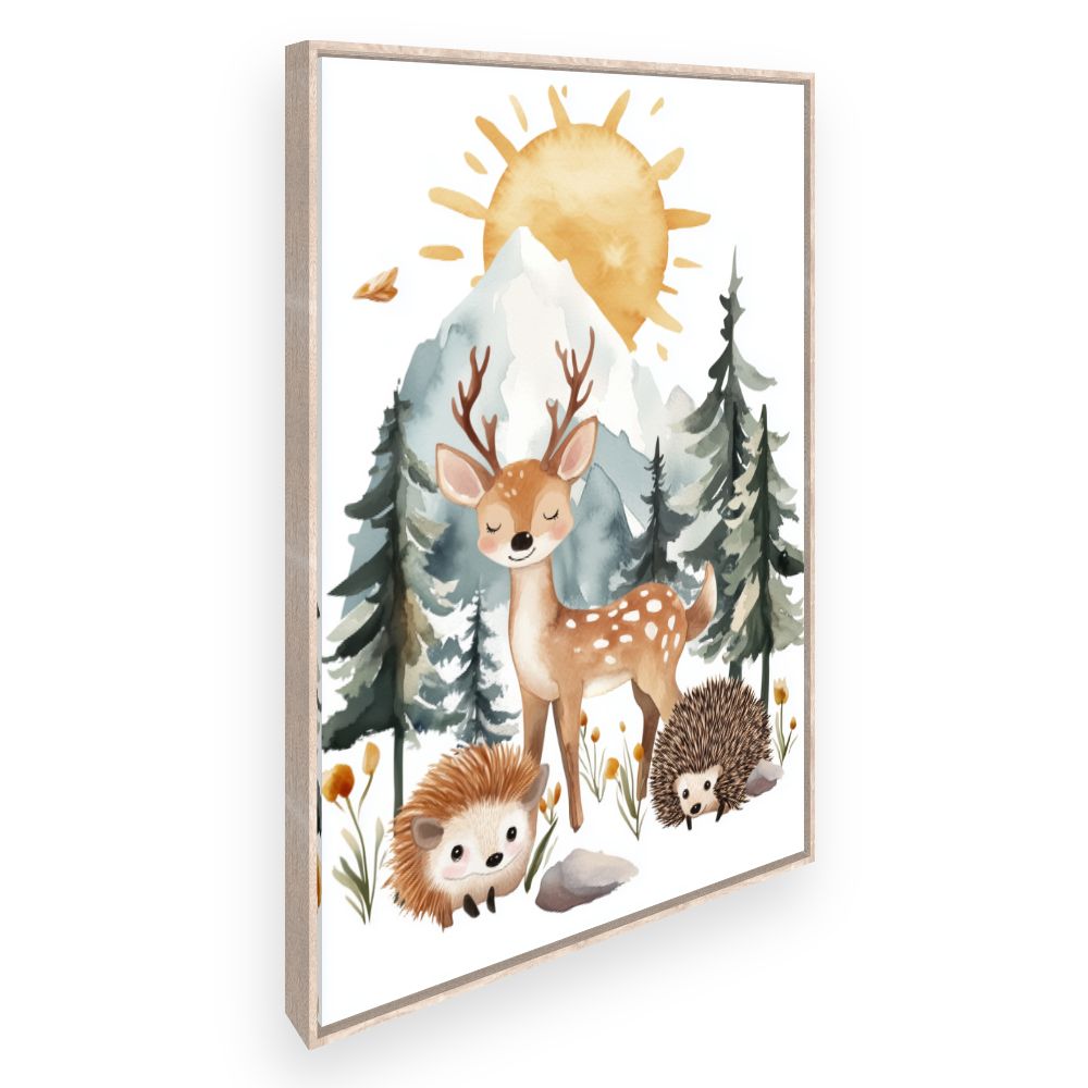 Tableau imprimé pour enfants 'Animaux des bois'