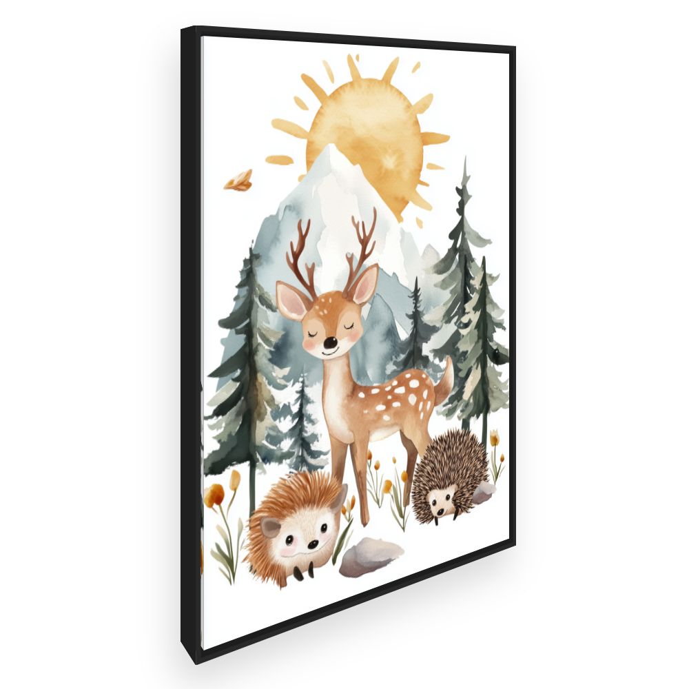 Tableau imprimé pour enfants 'Animaux des bois'