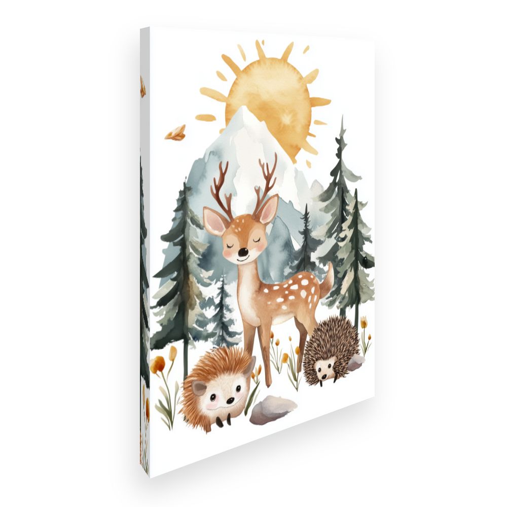 Tableau imprimé pour enfants 'Animaux des bois'