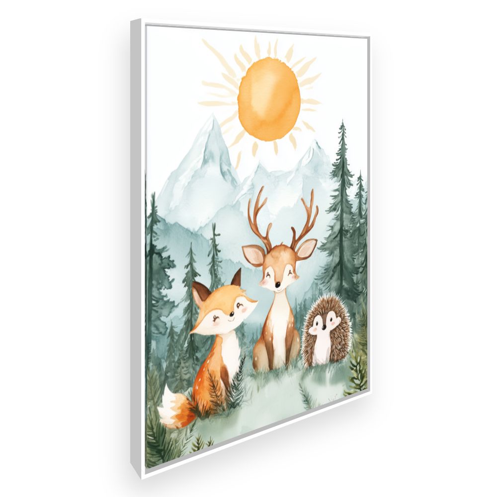 Tableau imprimé pour enfants 'Animaux de la forêt'