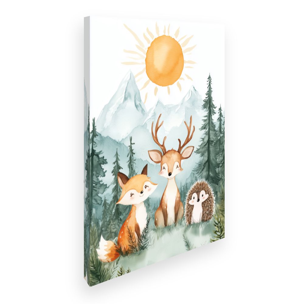 Tableau imprimé pour enfants 'Animaux de la forêt'