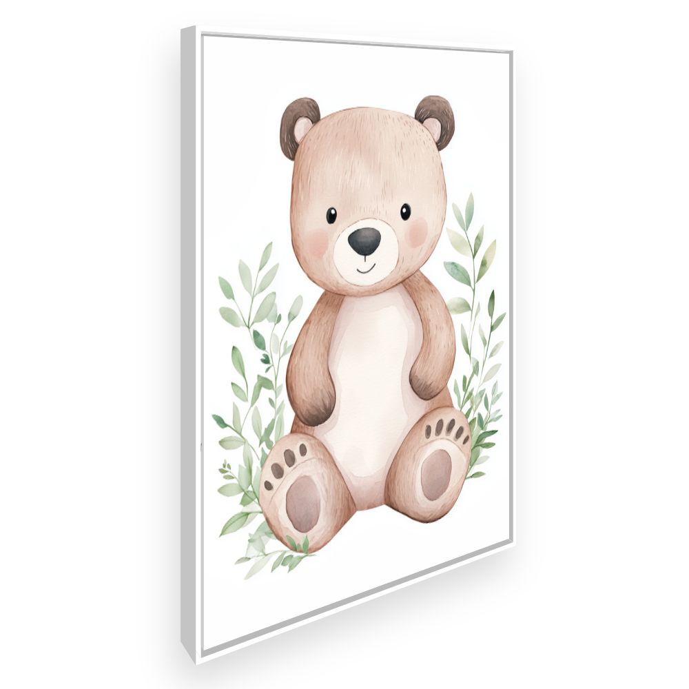 Tableau imprimé pour enfants 'Ours câlin'