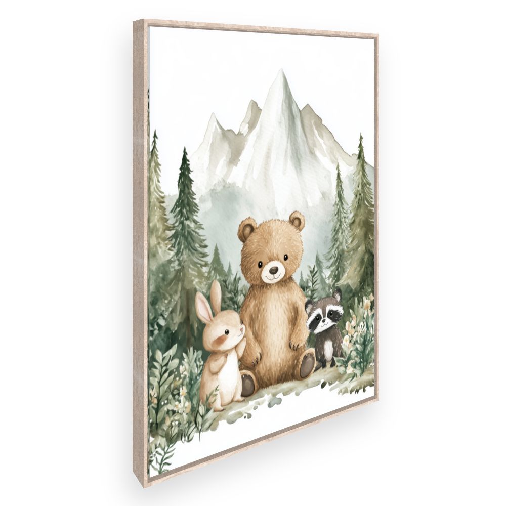 Tableau imprimé pour enfants 'Animaux mignons'