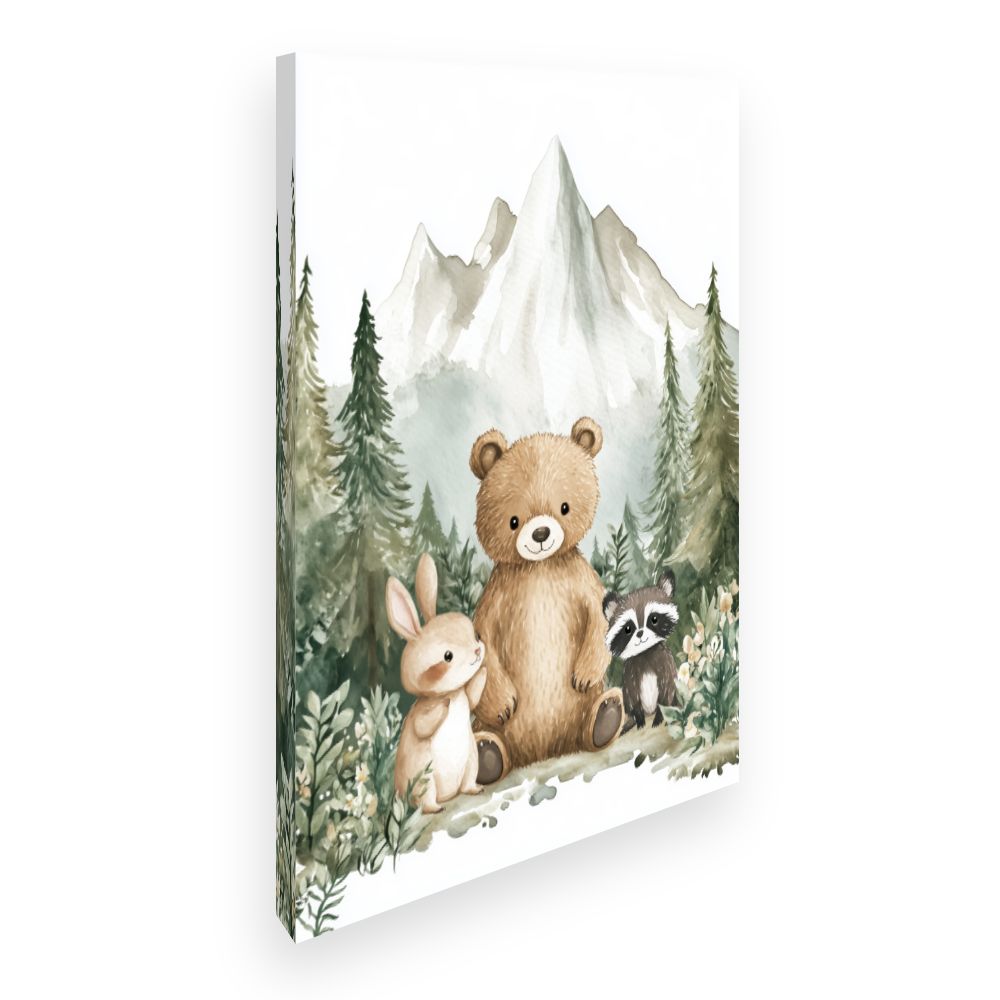 Tableau imprimé pour enfants 'Animaux mignons'